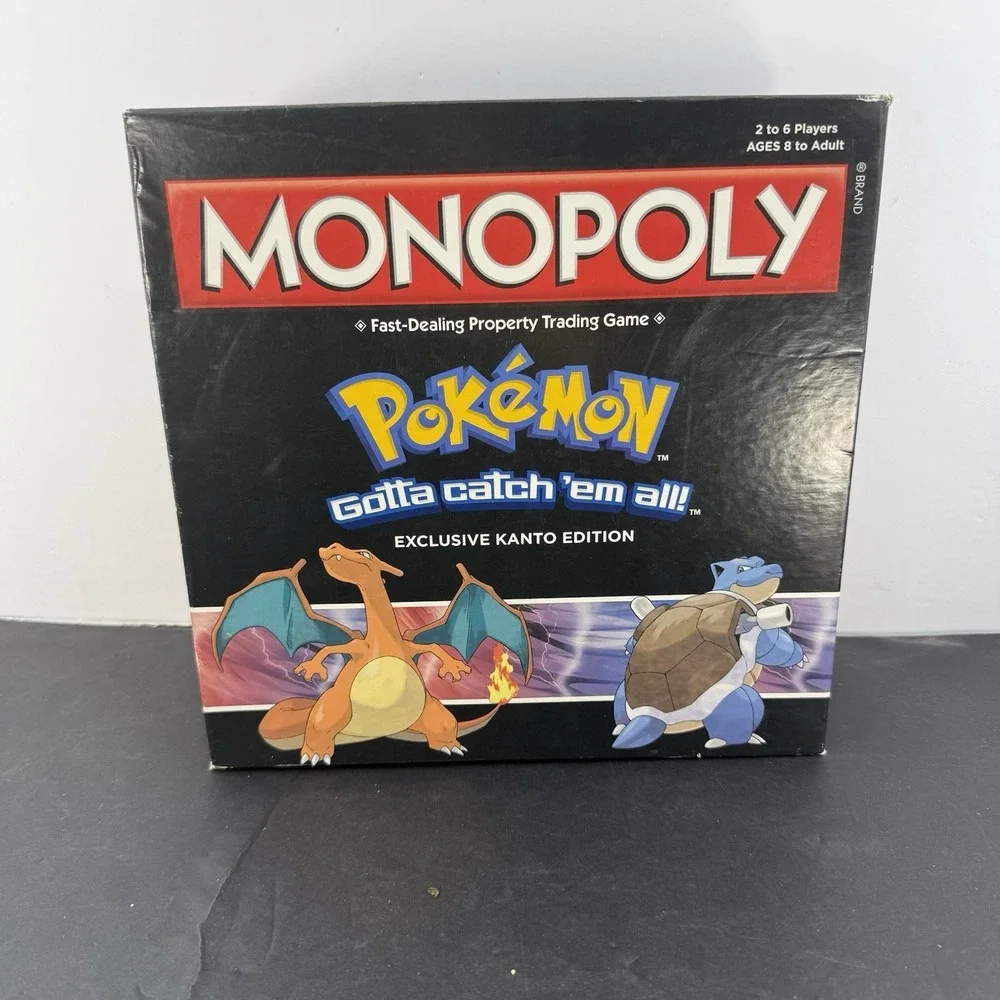 Pokemon Monopoly Exclusive Kanto Edition Board Game 2015 Black Box Missing 3